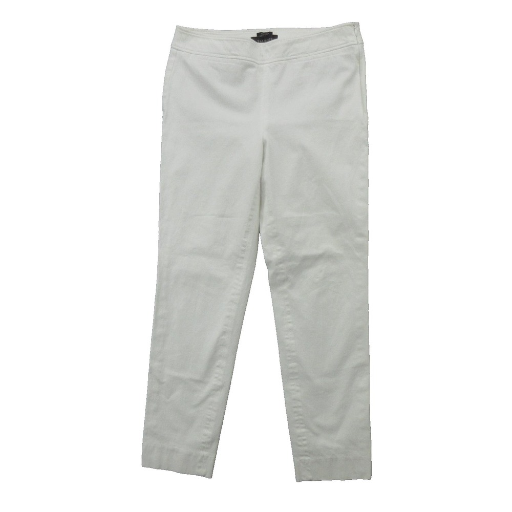 Talbots Pants Womens 4 White Chatham Slim Ankle Stretch Twill Career Office